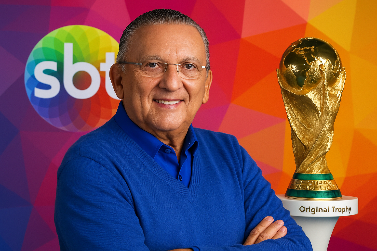 SBT anuncia Galvão Bueno como narrador oficial da Copa do Mundo