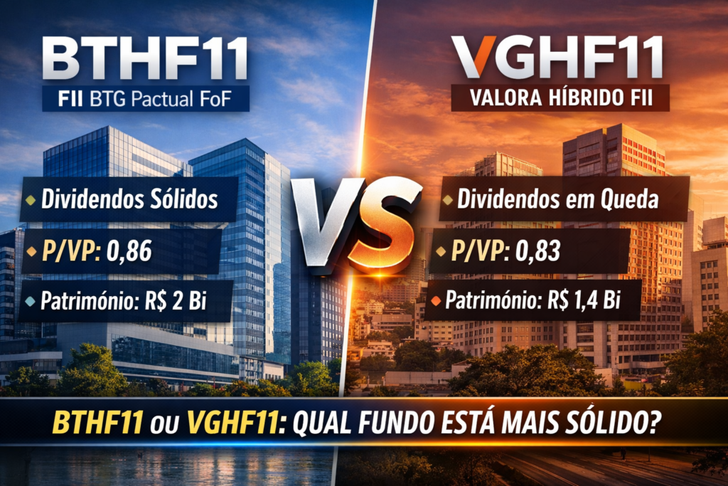 BTHF11 ou VGHF11? Comparativo revela qual fundo imobiliário multiestratégia está mais sólido agora