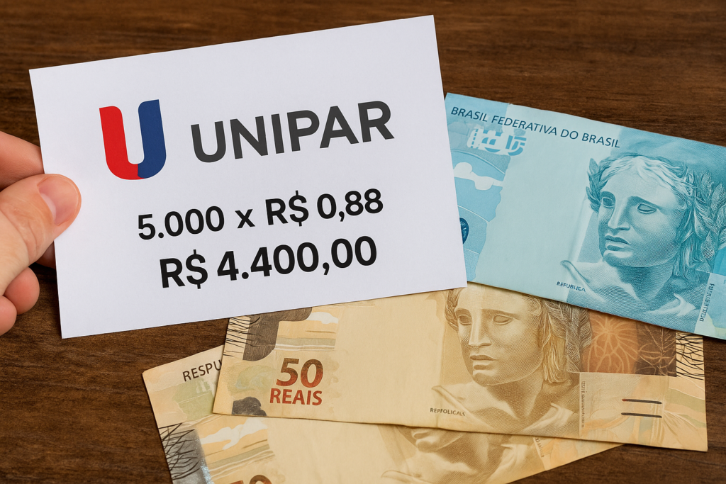 Quanto rende ter 5.000 ações da Unipar (UNIP6) hoje? Veja cálculo atualizado e quanto você receberia em dividendos