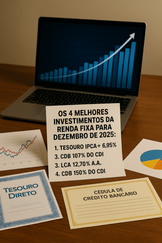 Os 4 investimentos de renda fixa que podem fazer seu dinheiro disparar em 2026 Os 4 investimentos de renda fixa que podem fazer seu dinheiro disparar em 2026