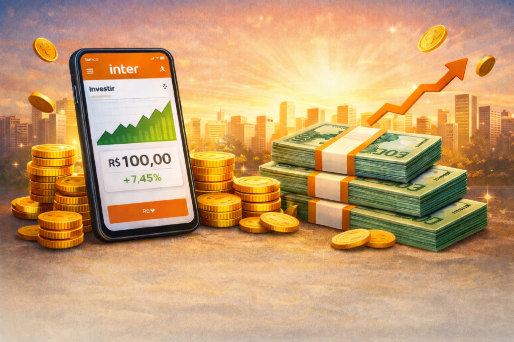 Como ganhar R$ 300 por mês com investimentos no Banco Inter, começando com menos de R$ 10