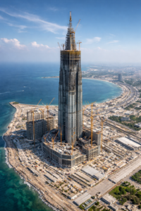O arranha-céu “impossível” da Arábia Saudita volta à vida e cresce rumo a 1 km