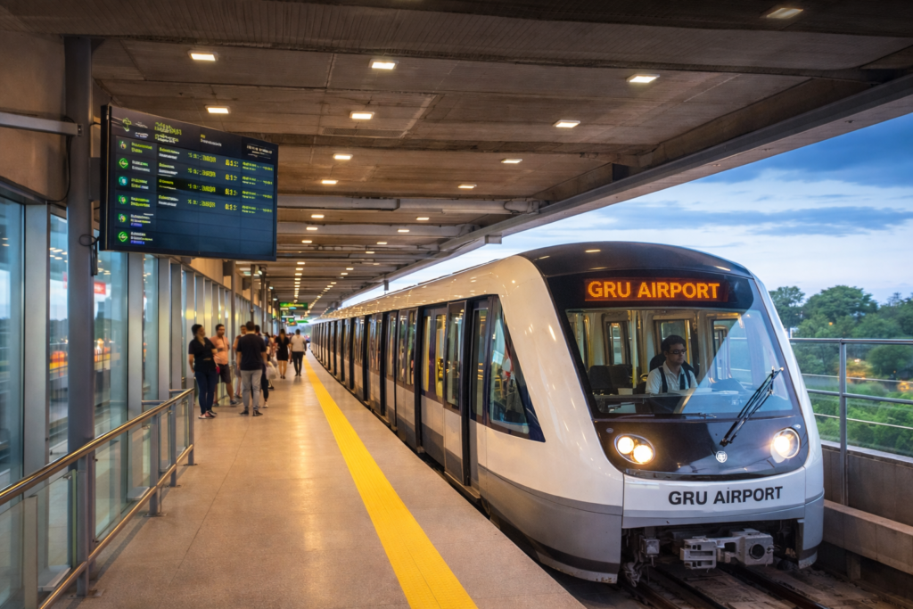 Novo trem do Aeroporto de Guarulhos começa a operar e muda acesso aos ...