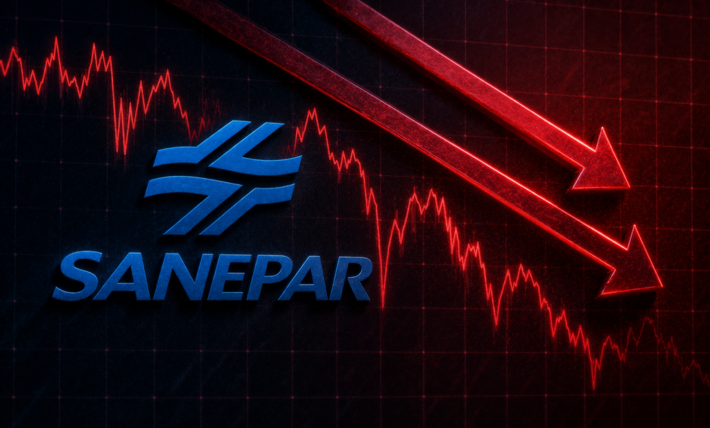 Sanepar cai forte e acende alerta no mercado com risco regulatório e incerteza sobre indenização bilionária