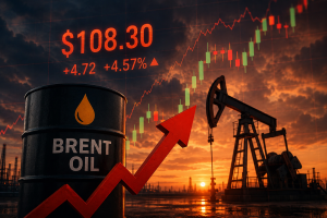 Petróleo Brent a US$ 108 acende alerta no mercado: tensão geopolítica pressiona energia e ameaça demanda na Ásia