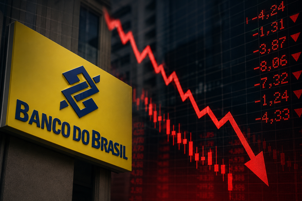 Banco do Brasil despenca na Bolsa após lucro cair 50%; é hora de comprar BBAS3? Banco do Brasil despenca na Bolsa após lucro cair 50%; é hora de comprar BBAS3?