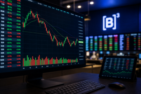 Ibovespa fecha em leve queda e mantém investidores atentos a PETR4, VALE3 e dólar