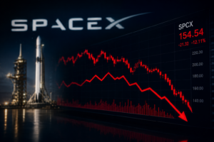 Ações da SpaceX recuam após IPO histórico e acendem alerta sobre volatilidade no setor espacial