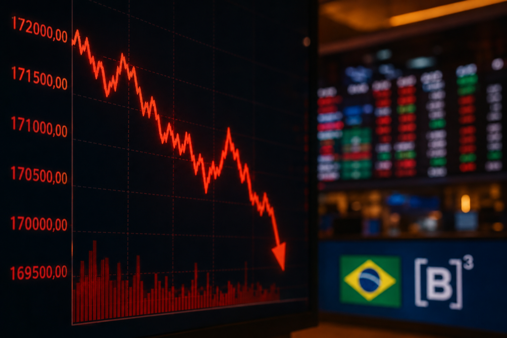Ibovespa cai 0,44% com pressão de Petrobras, Vale e queda do petróleo Ibovespa cai 0,44% com pressão de Petrobras, Vale e queda do petróleo