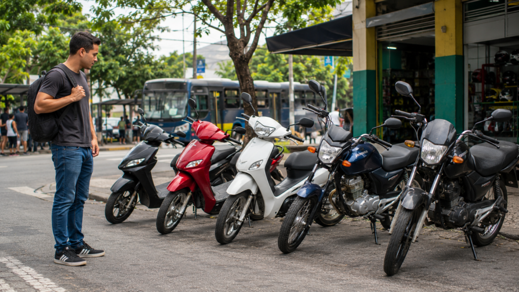 5 motos de entrada para quem ganha salário mínimo e quer fugir do ônibus
