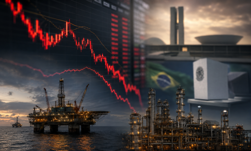 Petróleo derruba petroleiras e Ibovespa fecha em queda Petróleo derruba petroleiras e Ibovespa fecha em queda