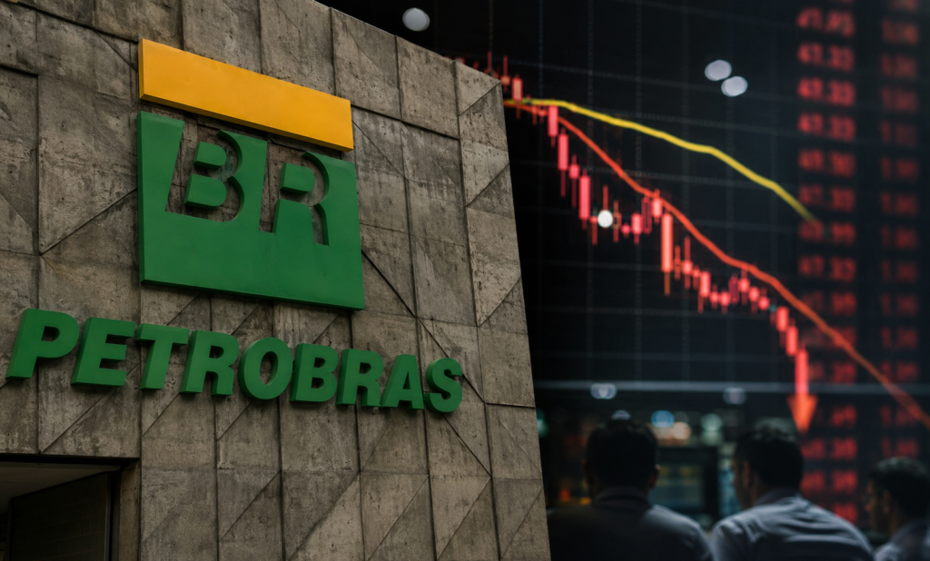PETR4 cai forte e reacende disputa entre oportunidade e cautela PETR4 cai forte e reacende disputa entre oportunidade e cautela