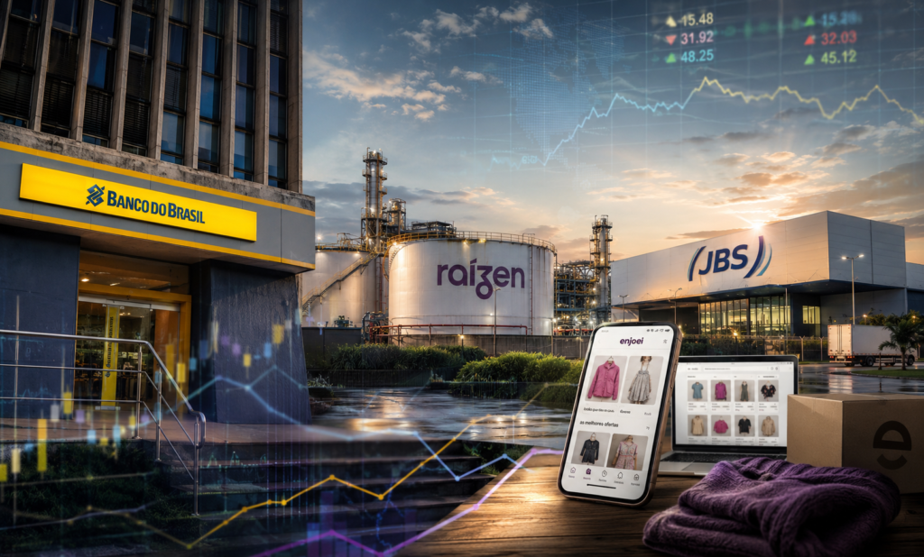 BBAS3, Raízen, JBS e Enjoei entram no radar com mudanças que mexem com o mercado