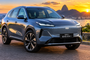 Geely EX5 EM-i custa a partir de R$ 189.990, tem 262 cv e roda até 1.300 km