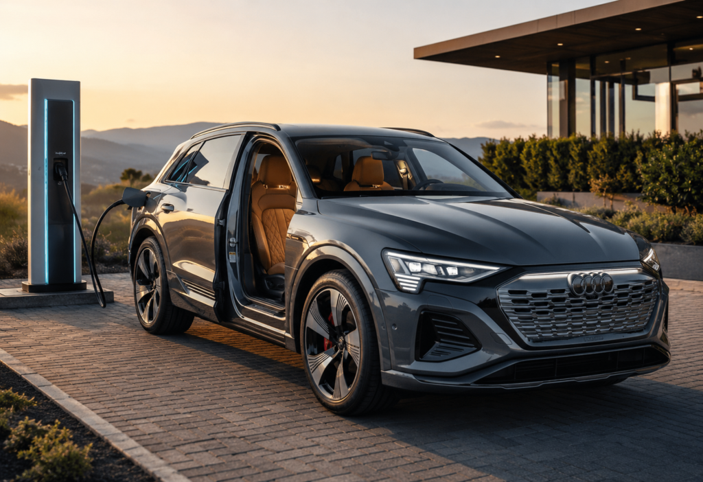 Audi Q8 e-tron combina autonomia de até 600 km, recarga rápida e interior personalizável
