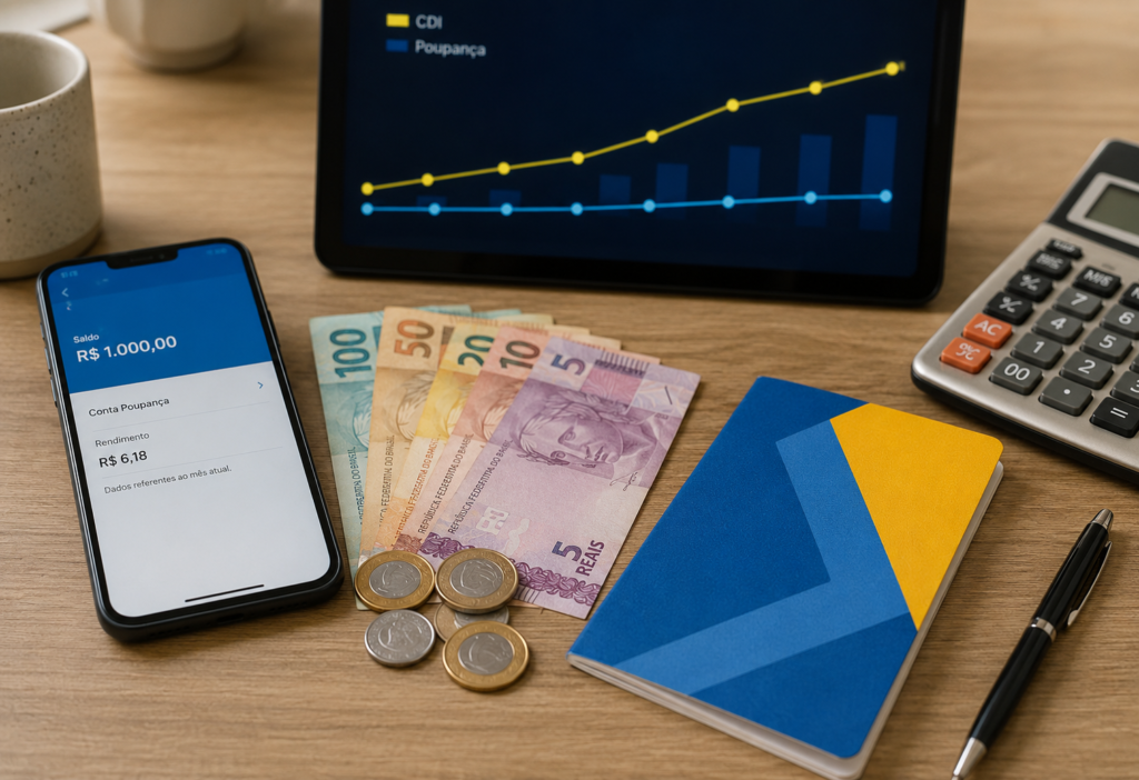 Poupança da Caixa, veja quanto rendem R$ 1.000 hoje e por que o CDI paga mais