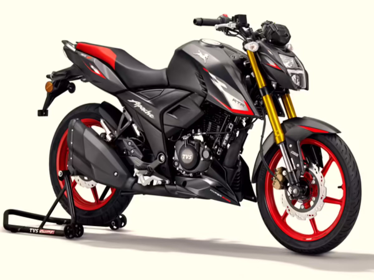 TVS Apache RTR 160 4V 2026 estreia com painel TFT, controle de tração e suspensão invertida