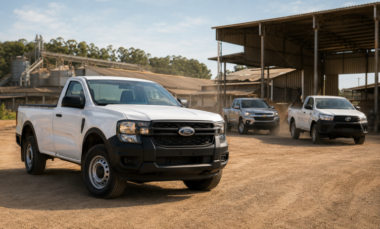 Ford Ranger XL manual custa até R$ 9 mil menos que Hilux e S10 e leva mais de 1,2 tonelada