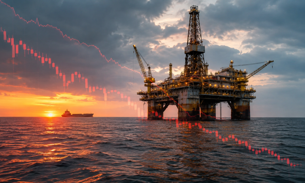 Petróleo cai forte e PETR4 recua: dividendos entram no radar