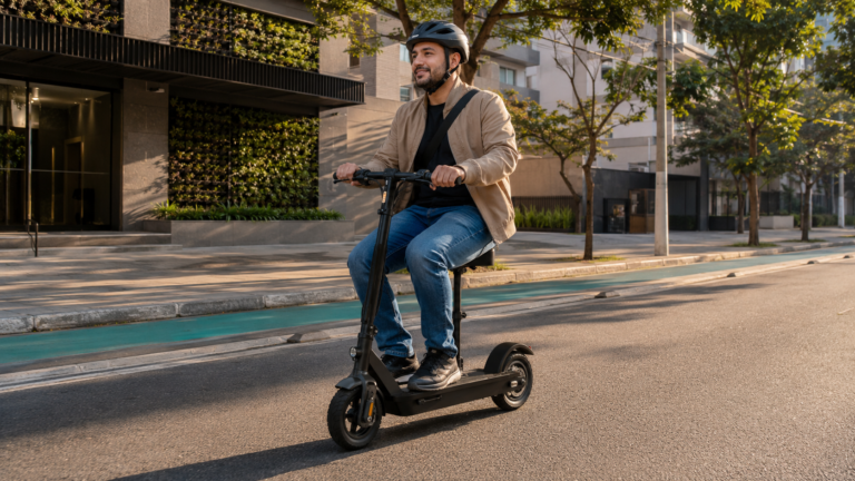 Patinete elétrico com banco vale a pena? Uso diário revela vantagens, limites e cuidados legais