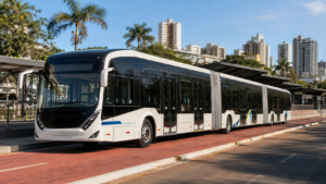 Goiânia estreia ônibus elétrico de 28 metros; entenda quem paga a conta Goiânia estreia ônibus elétrico de 28 metros; entenda quem paga a conta