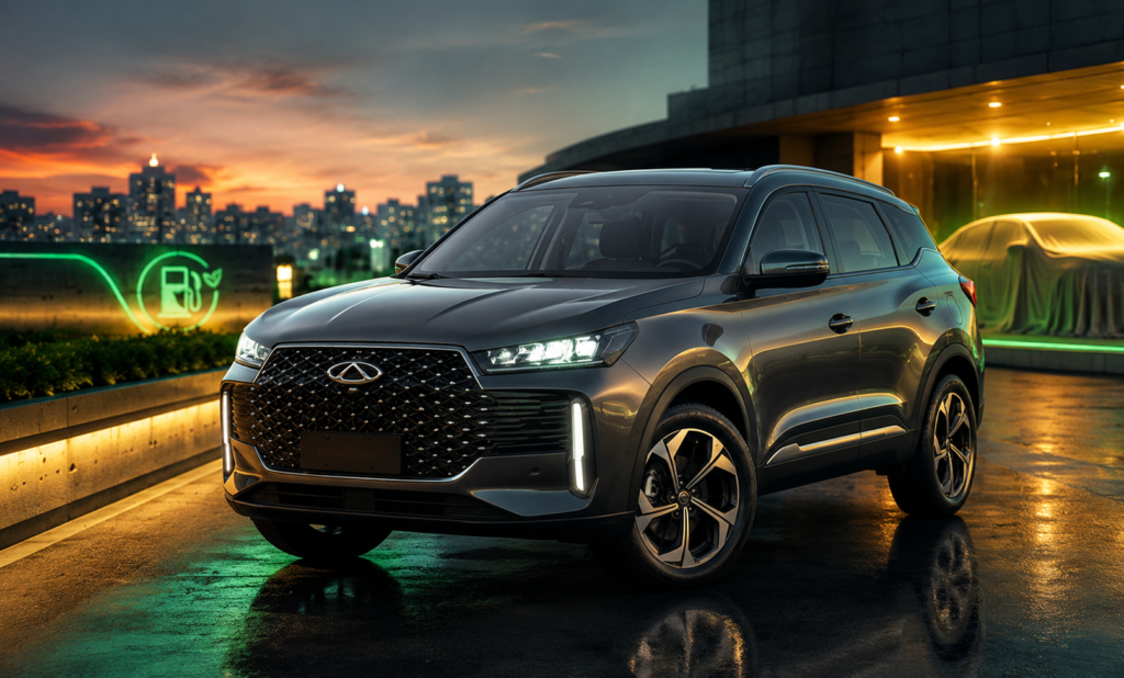 Tiggo 5X HEV pode atrasar para 2027 e ganhar motor híbrido flex
