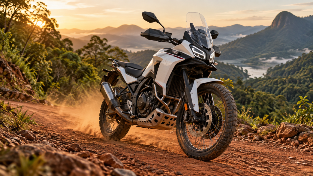 R$ 1.200 separam as duas versões da Moto Morini AlltrHike 450 — e o pacote extra mira quem viaja no frio