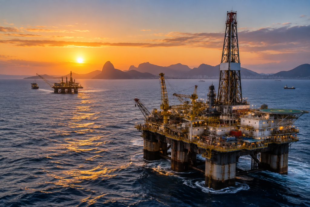 Gigantes do petróleo colocam Brasil no centro dos investimentos globais e produção recorde explica o interesse